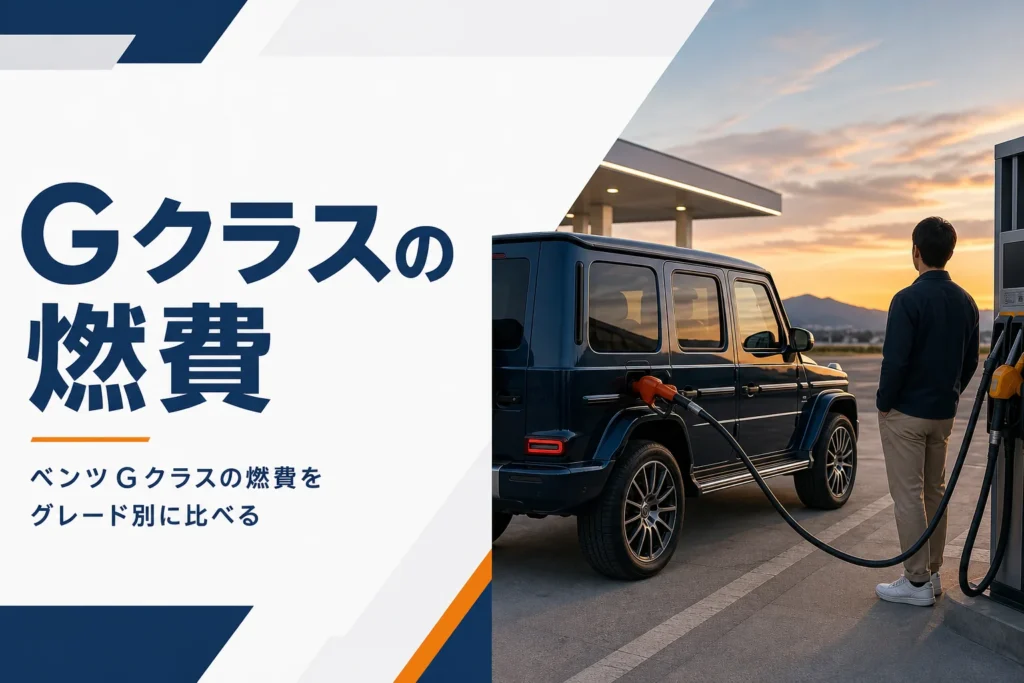 給油中の四角い大型SUVと夕方のサービスエリア