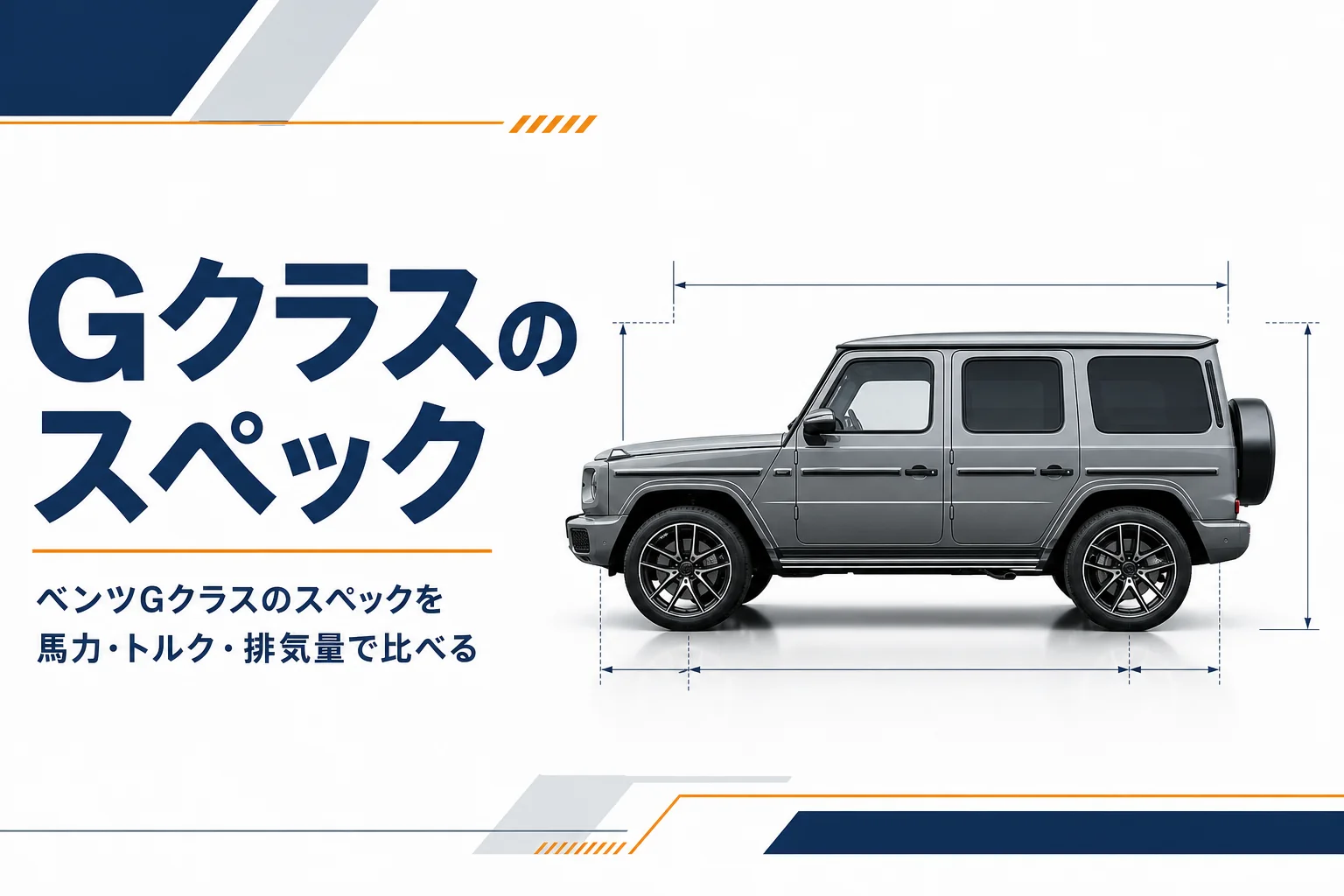 スタジオで真横から見たGクラス